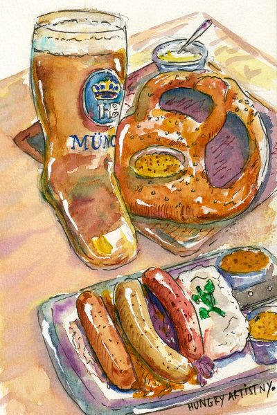 Beer, Bratwurst, & Pretzel