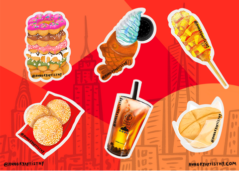 NYC Asian Desserts Sticker Sheet
